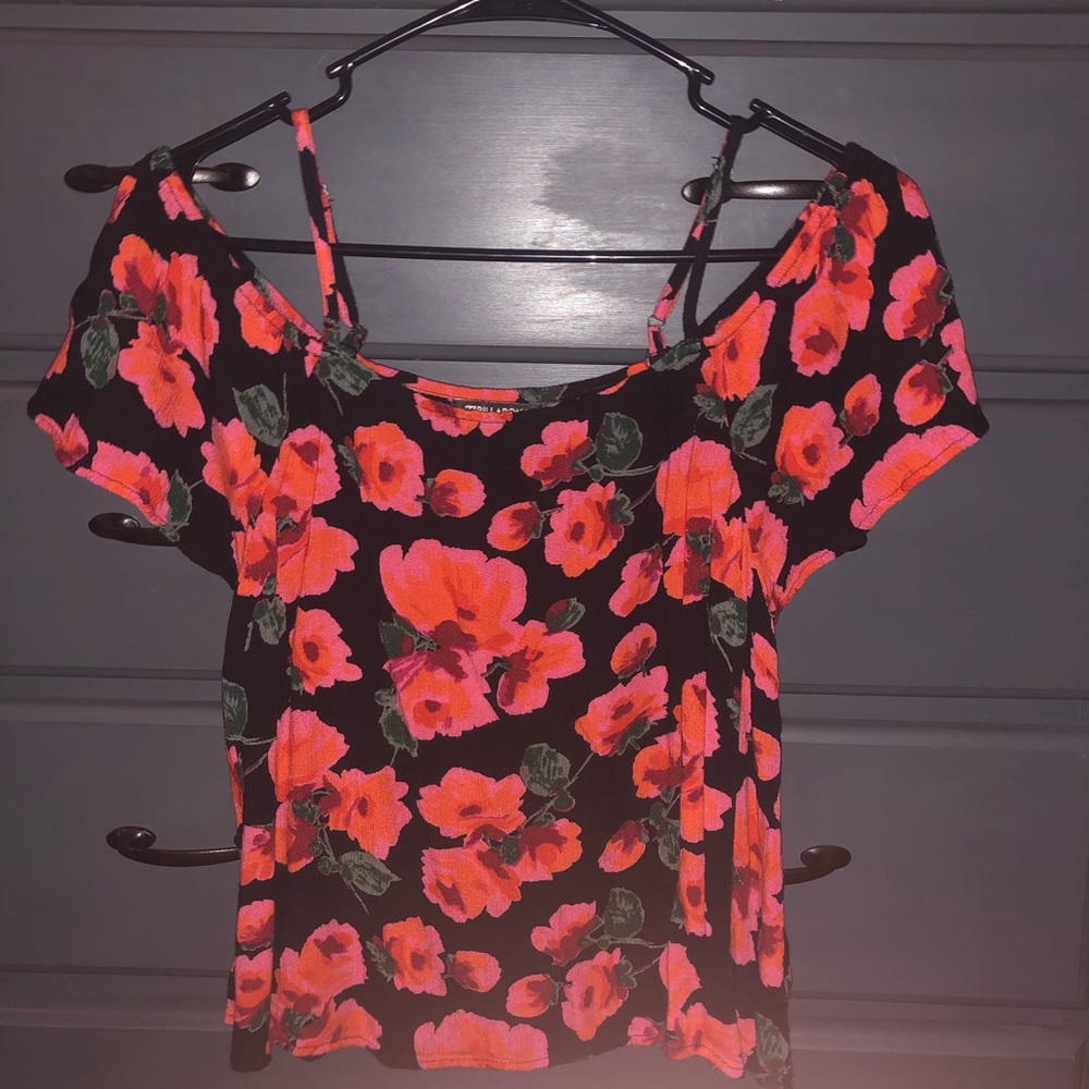 Billabong Off the Shoulder Crop Top